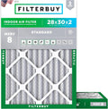 28x30x2 Air Filter MERV 8 Essential Dust & Allergy Defense - 2-Pack