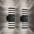 Dusk to Dawn Outdoor Wall Lights - Modern 3-Layer Up/Down Lighting