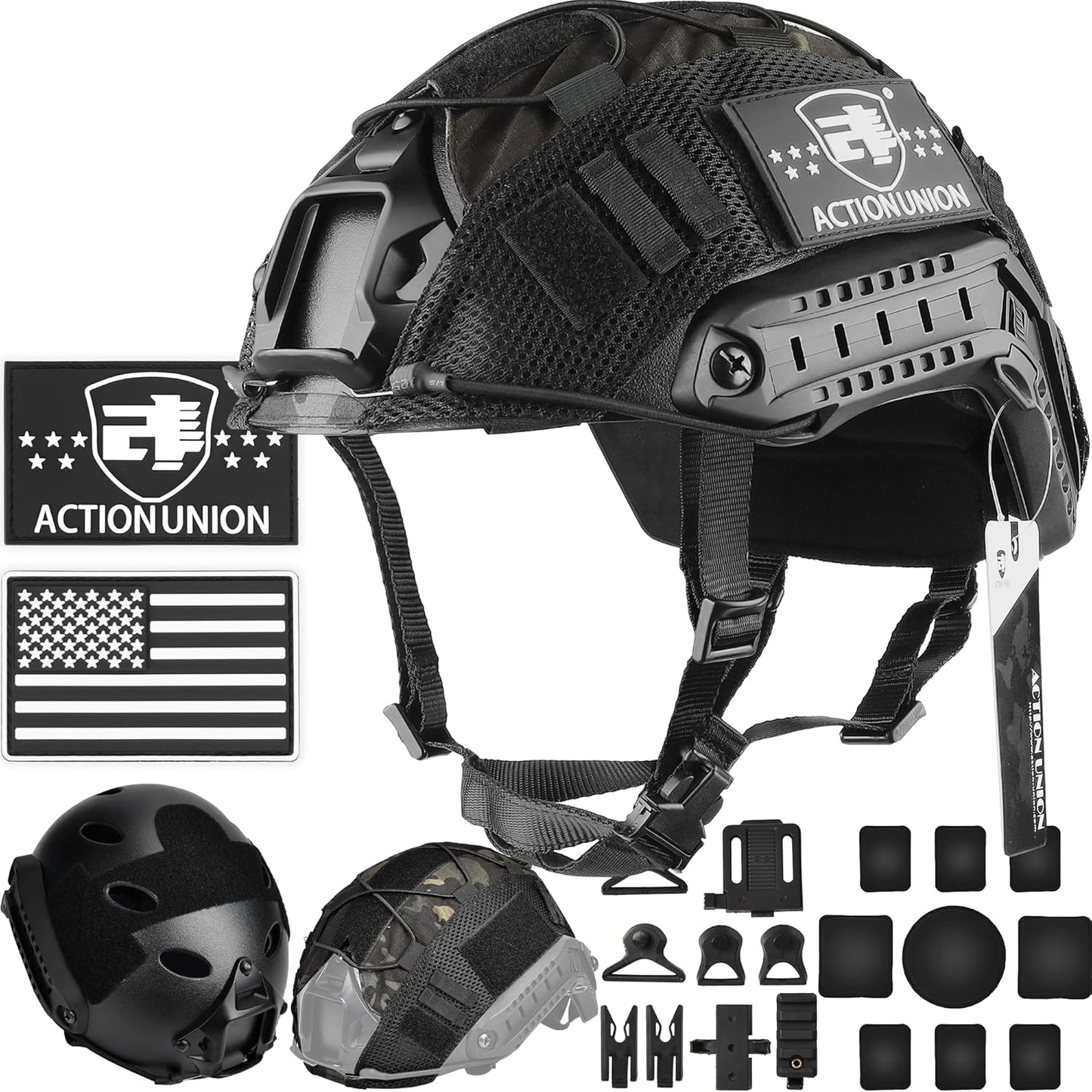 ACTIONUNION Airsoft Helmet Set PJ Type Tactical Paintball Helmet