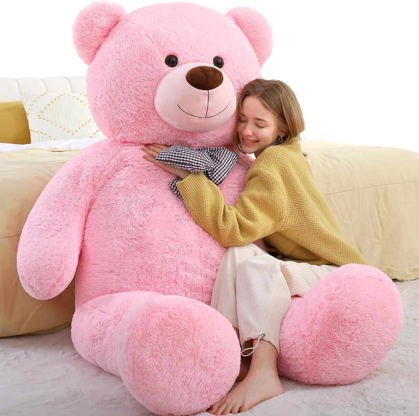 Giant Teddy Bear 70.8 Inch Plush Toy for Kids and Girlfriend
