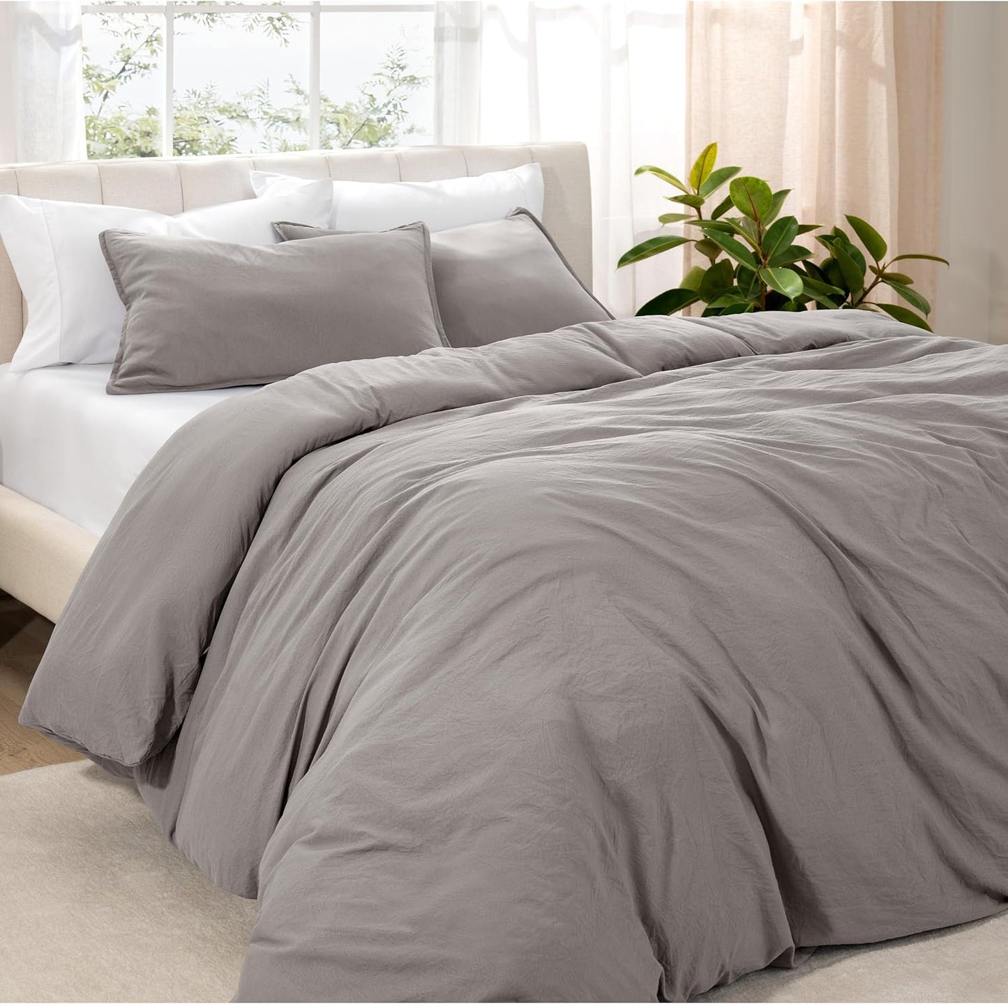 Ultra Soft Microfiber Duvet Cover Set for Oversized Queen Beds
