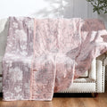 Boho Cotton Muslin Queen Blanket 80x90 in - Lightweight Floral Throw