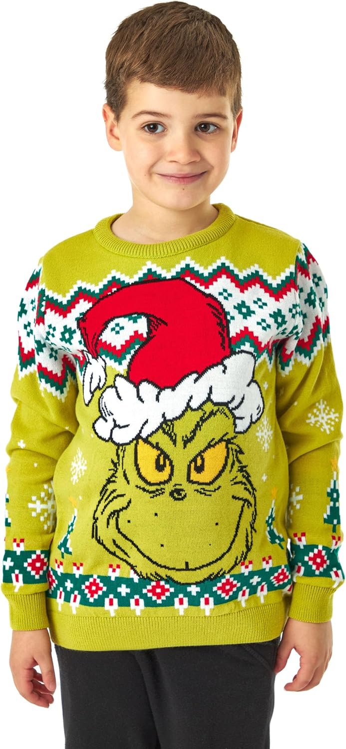 The Grinch Kids Christmas Jumper - Festive Fun!