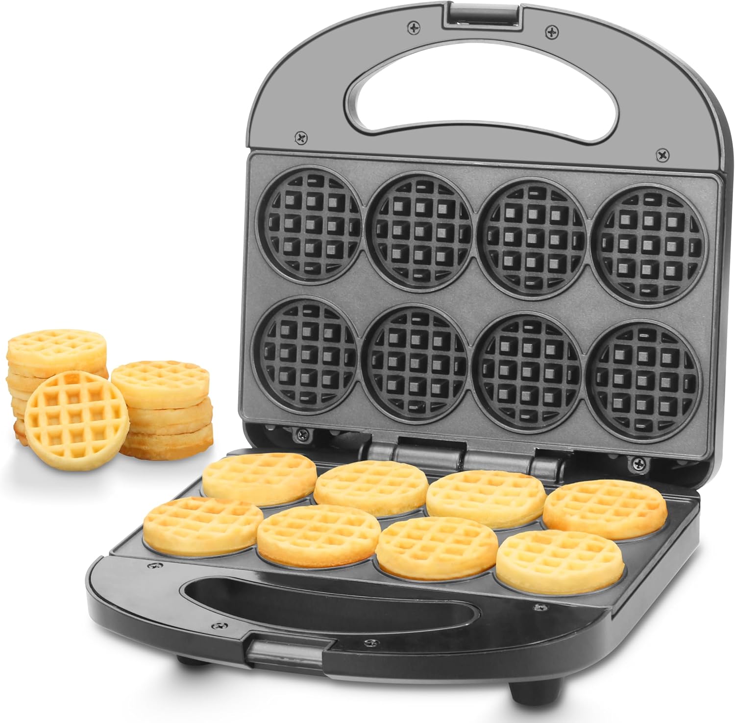 FineMade Mini Waffle Maker: Bite-Sized Delights!