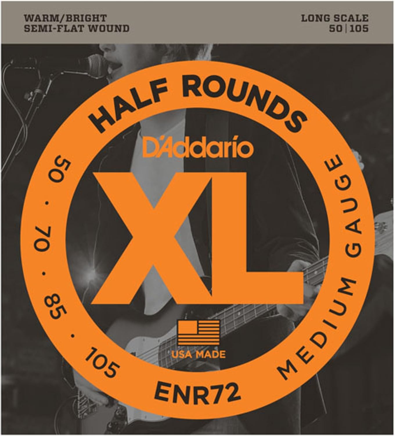D'Addario XL Half Rounds Bass Guitar Strings for Every Style