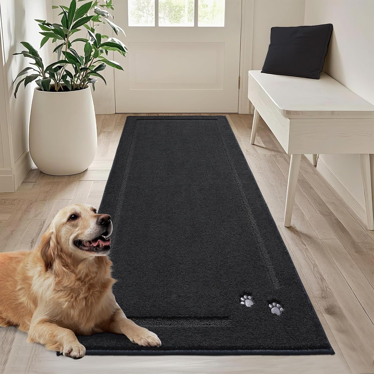 BEQHAUSE Dog Door Mat for Muddy Paws - Absorbent & Non-Slip