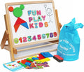 Magnetic Art Easel for Children Foldable Double Board - Compact Kids