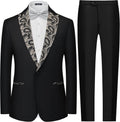 MAGE MALE Men's 2 Piece Slim Fit One Button Tuxedo - Formal Style
