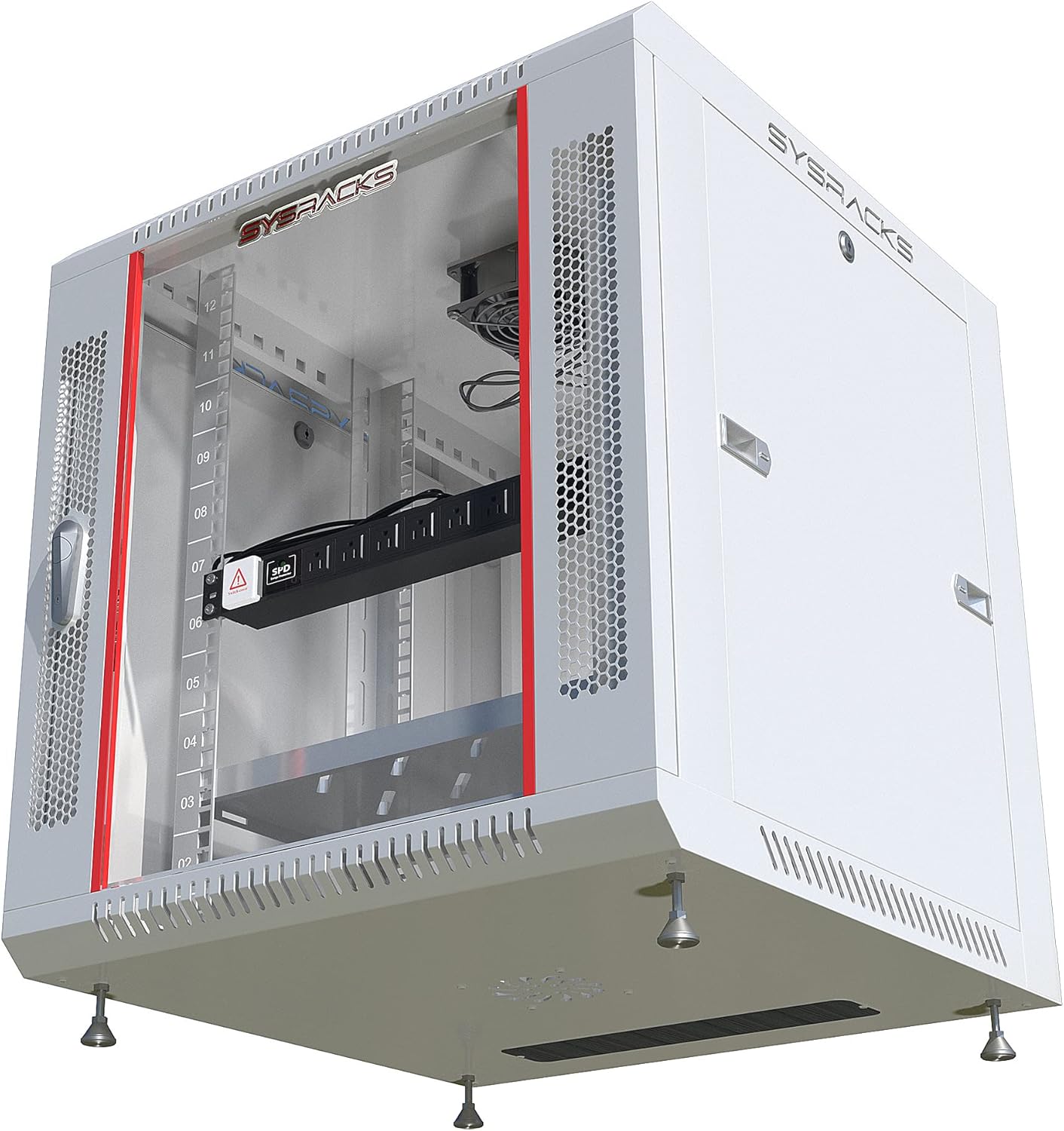 12U Server Cabinet by SysRacks - Secure Wall-Mount Rack