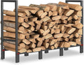 4FT Firewood Rack Indoor Outdoor for Heavy Duty Wood Storage