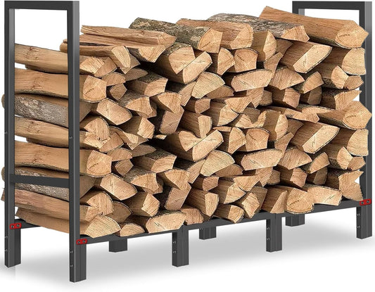 4FT Firewood Rack Indoor Outdoor for Heavy Duty Wood Storage