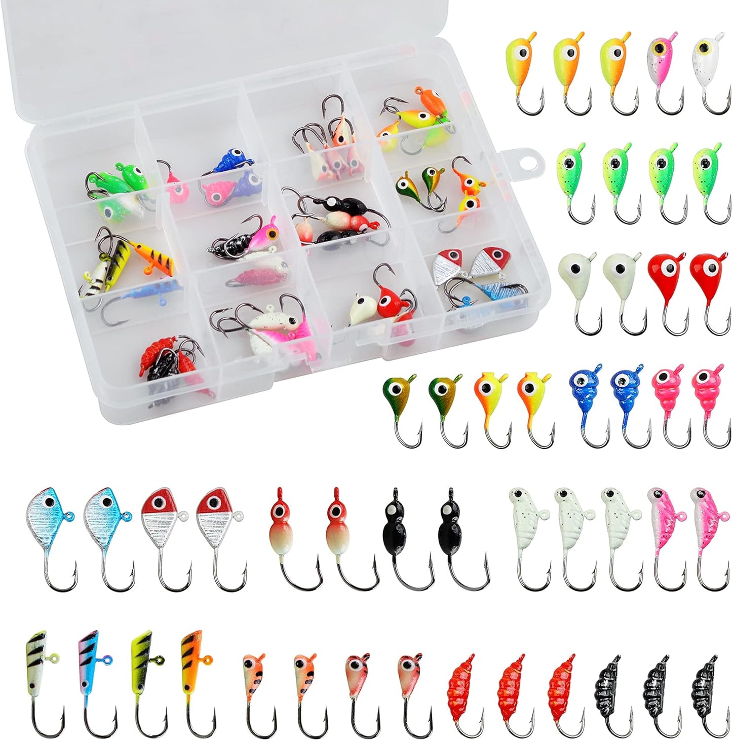 Luminous Winter Ice Fishing Jigs Set by SILANON