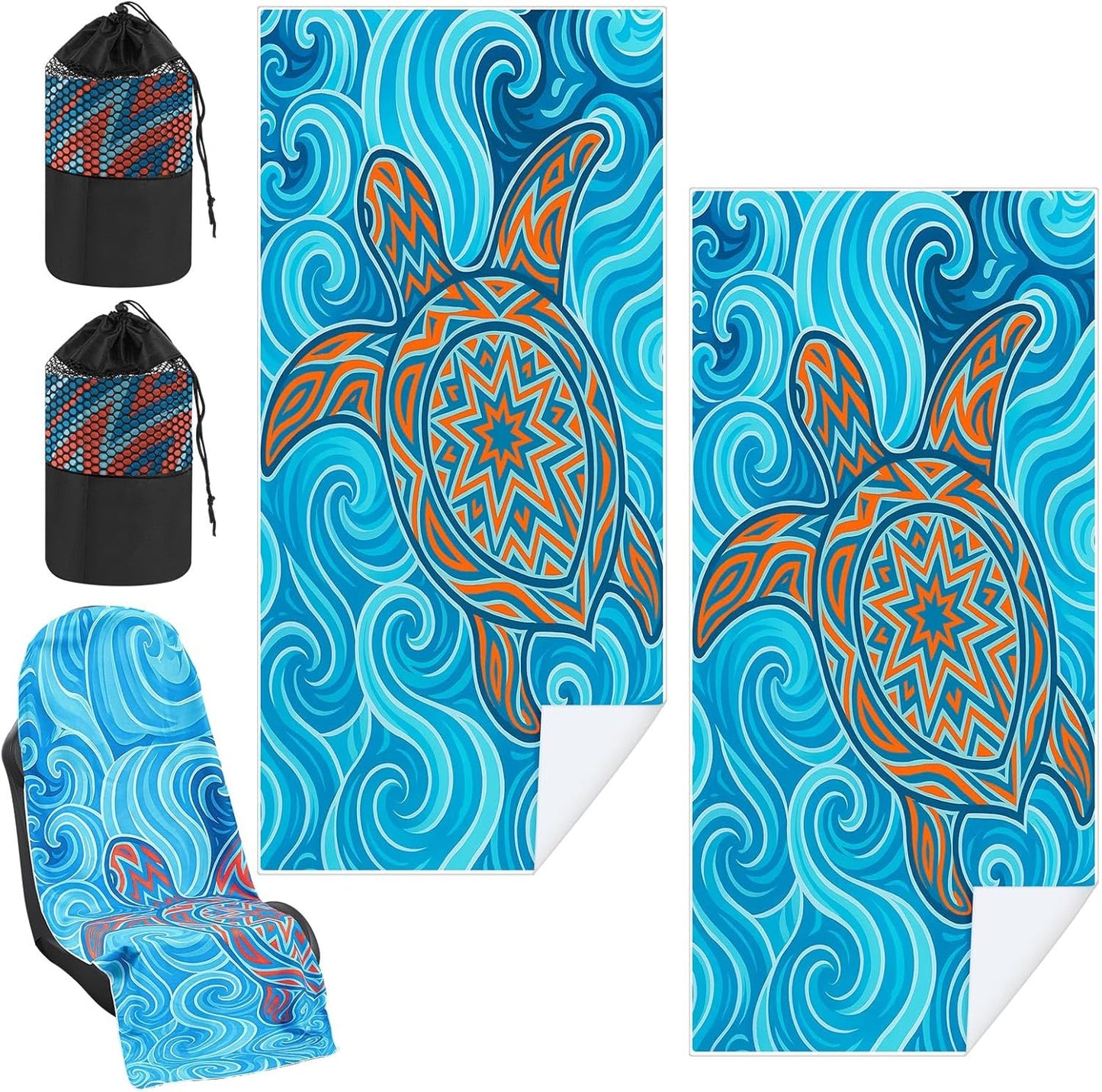 2 Pack Car Seat Towel Covers for Post Workout Sweat Protection