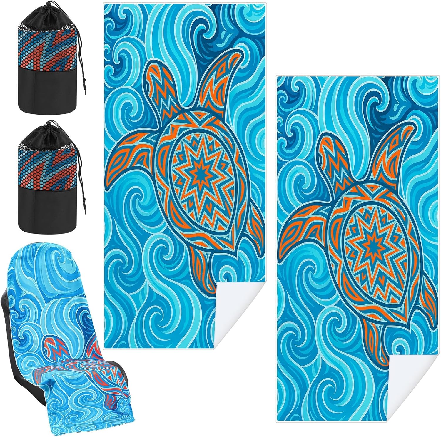 2 Pack Car Seat Towel Covers for Post Workout Sweat Protection