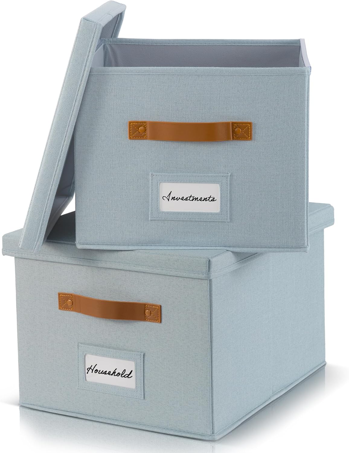 ZICOTO Decorative File Organizer Box Set for Stylish Storage