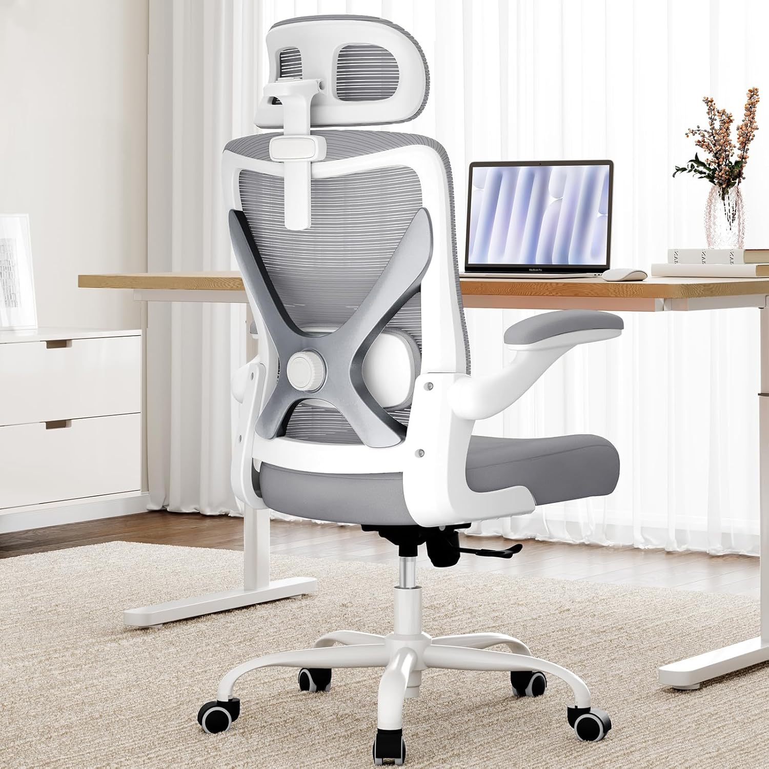 Ergonomic Office Chair with Adjustable Lumbar Support for Comfort