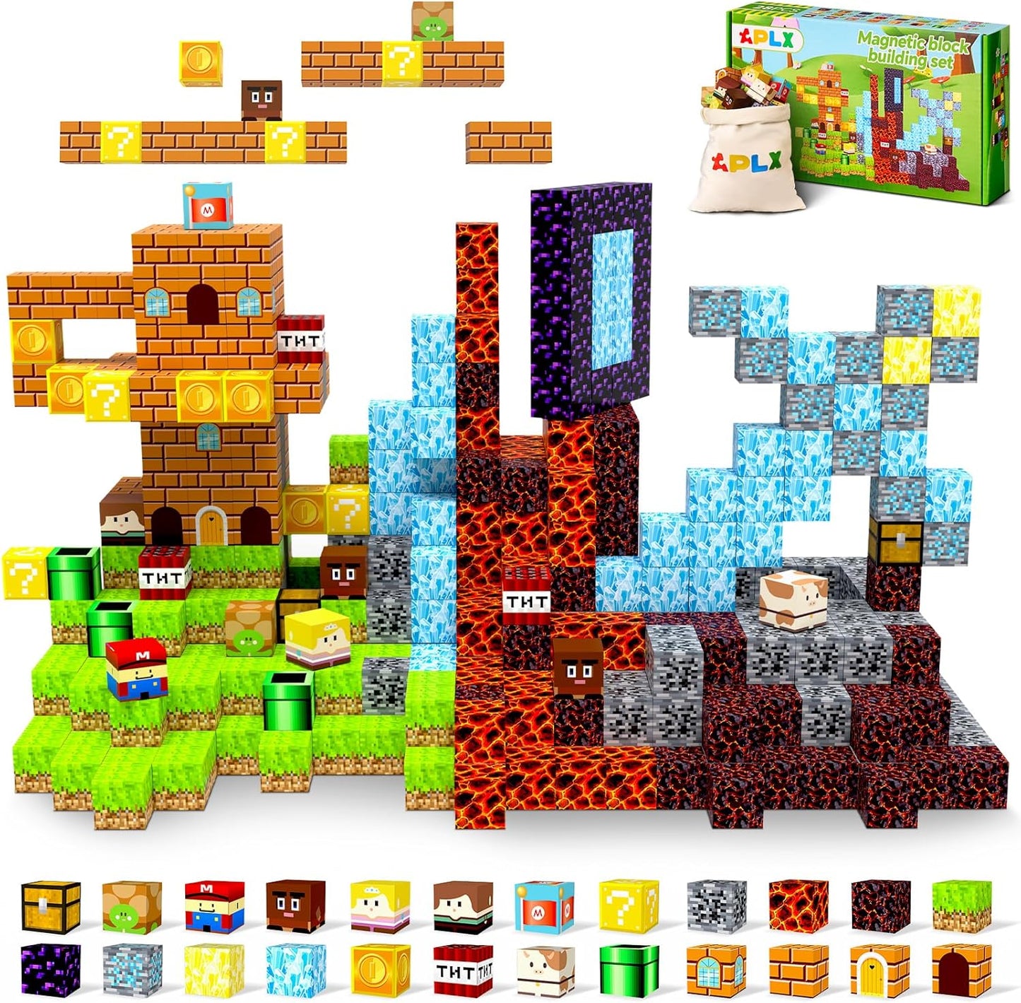 Interactive STEM Magnet Toy Set, 28-Piece APLX