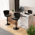 Nalupatio Adjustable Faux Leather Swivel Bar Stools Set of 4