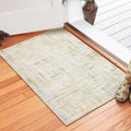 COLLACT 2x3 Area Rug - Abstract Sage Green Low Pile Entryway Rug