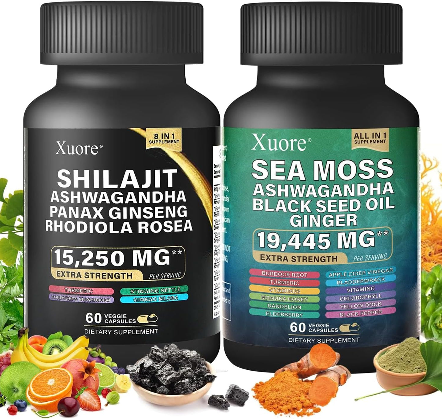 All-in-One Supplements with Sea Moss, Black Seed Oil & More
