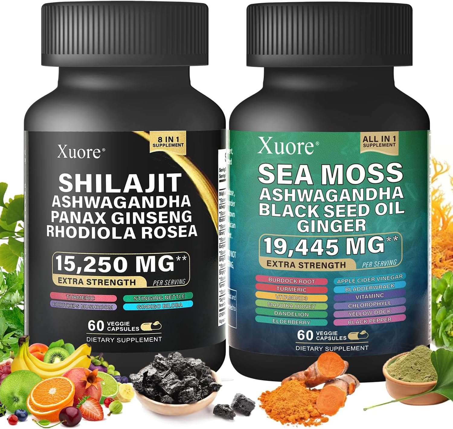 All-in-One Supplements with Sea Moss, Black Seed Oil & More