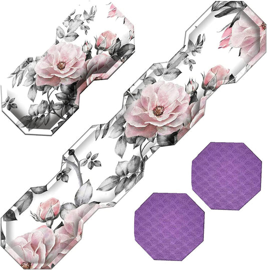Ergonomic Gel Wrist Rest Set for Comfort ~ Pink Flower