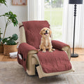 Red Quilted Recliner Chair Covers for Pet Friendly Protection