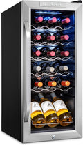 18 Bottle Compressor Wine Cooler Refrigerator - Stainless Steel