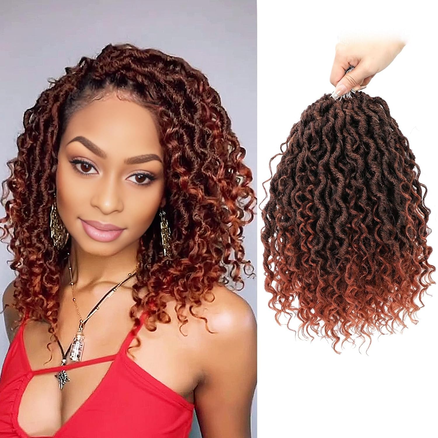 Goddess Locs Crochet Hair 14 Inch Faux Locs for Black Women