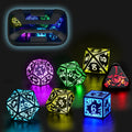 Light Up DND Dice Set Rechargeable with Charging Case - 7 Color RGB