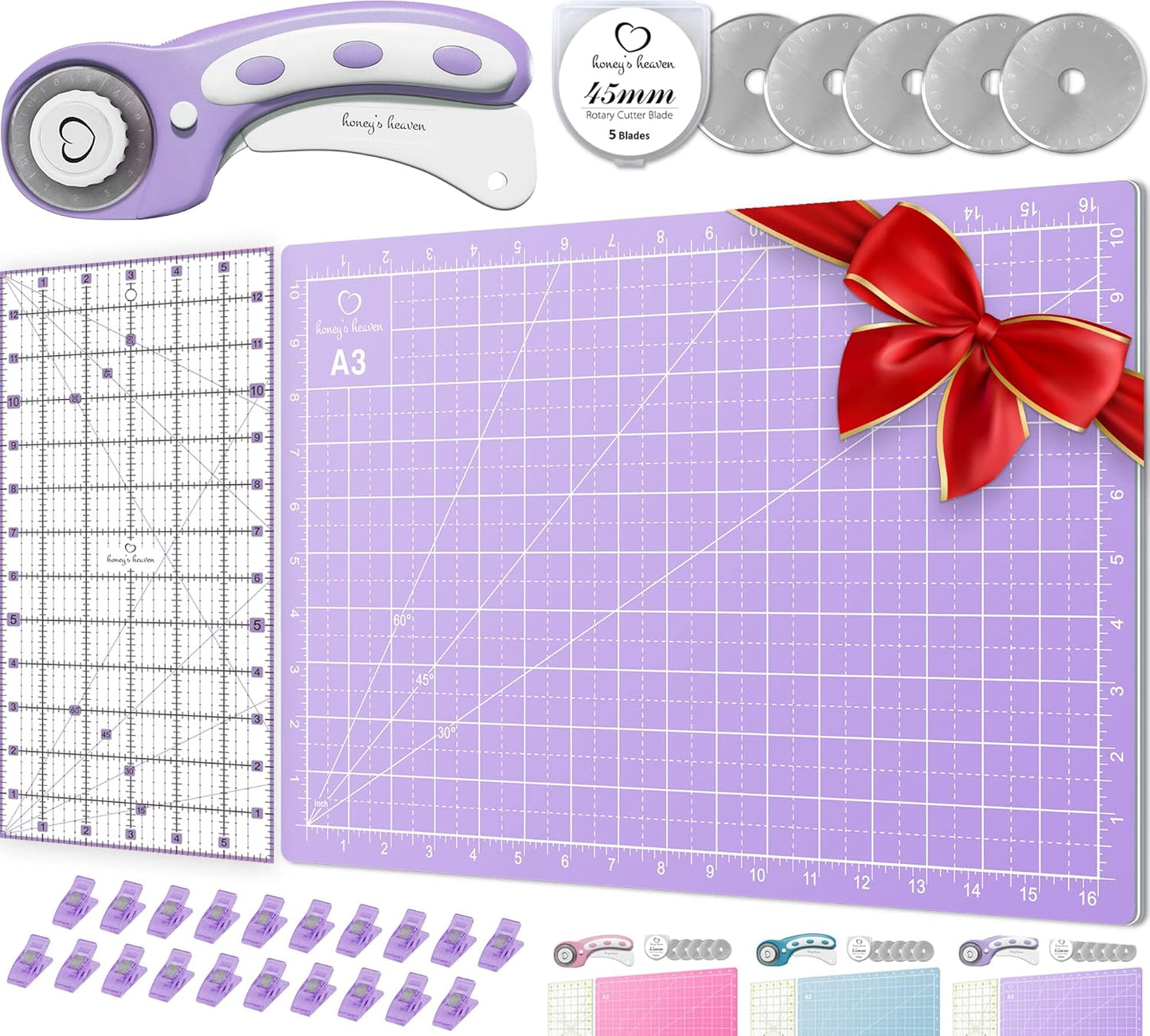 Craft in Style with Rotary Cutter Set - Pink Quilting Kit