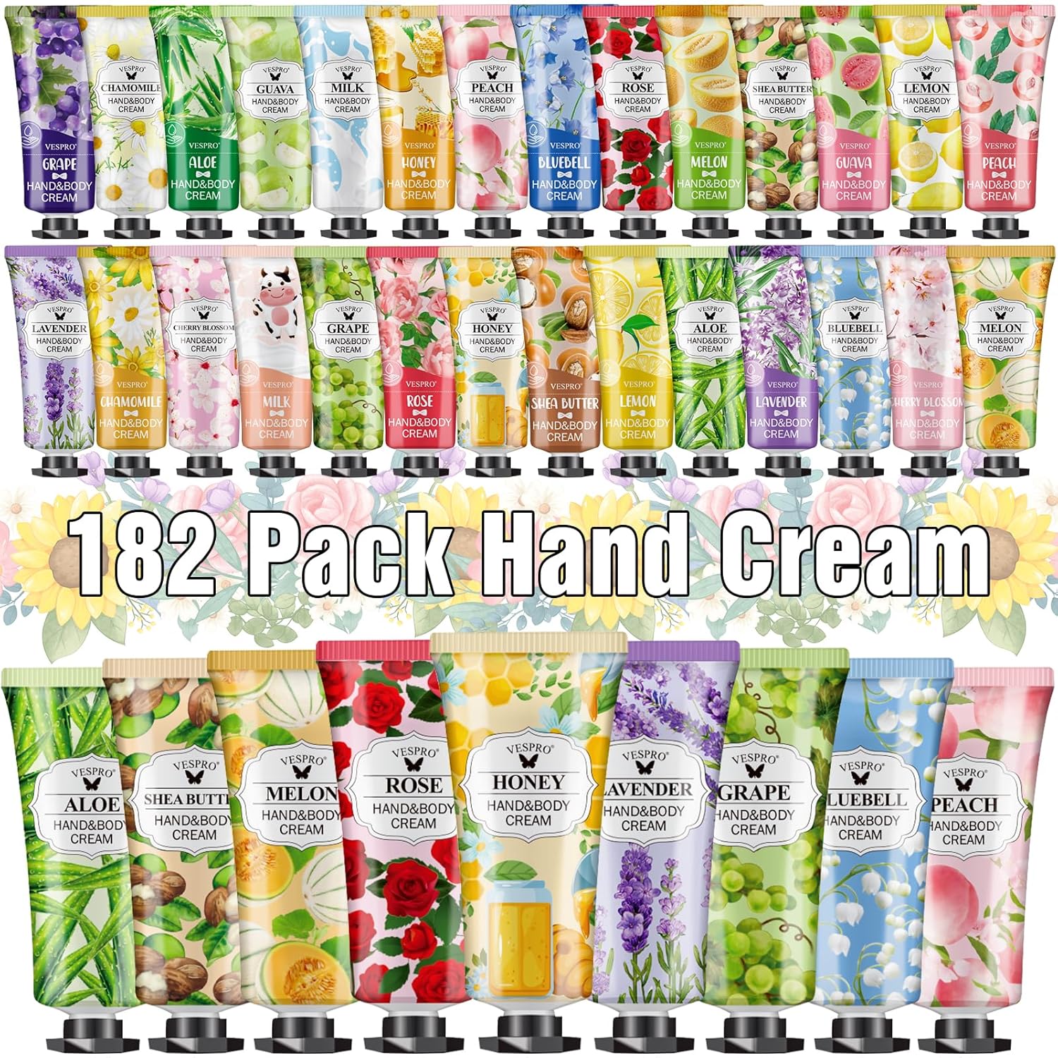 182 Pack Hand Cream Set for Women - Perfect Christmas Gifts