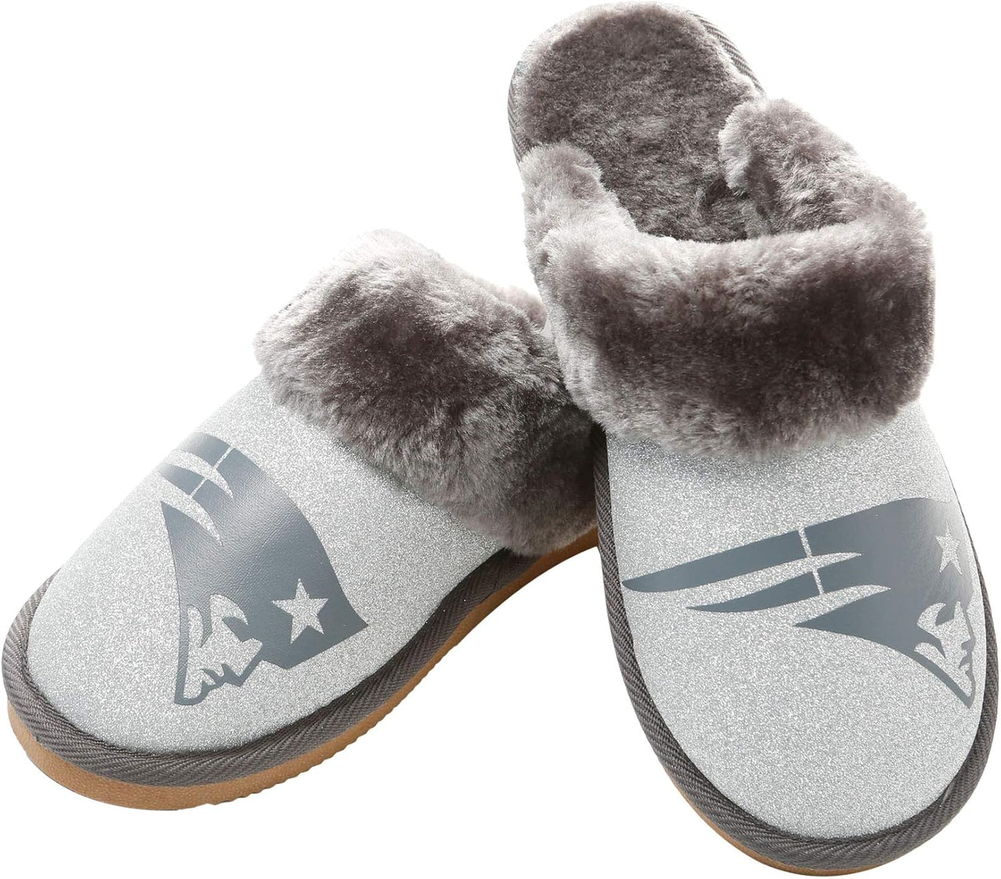 FOCO Womens NFL Team Logo Glitter Open Back Moccasin Review