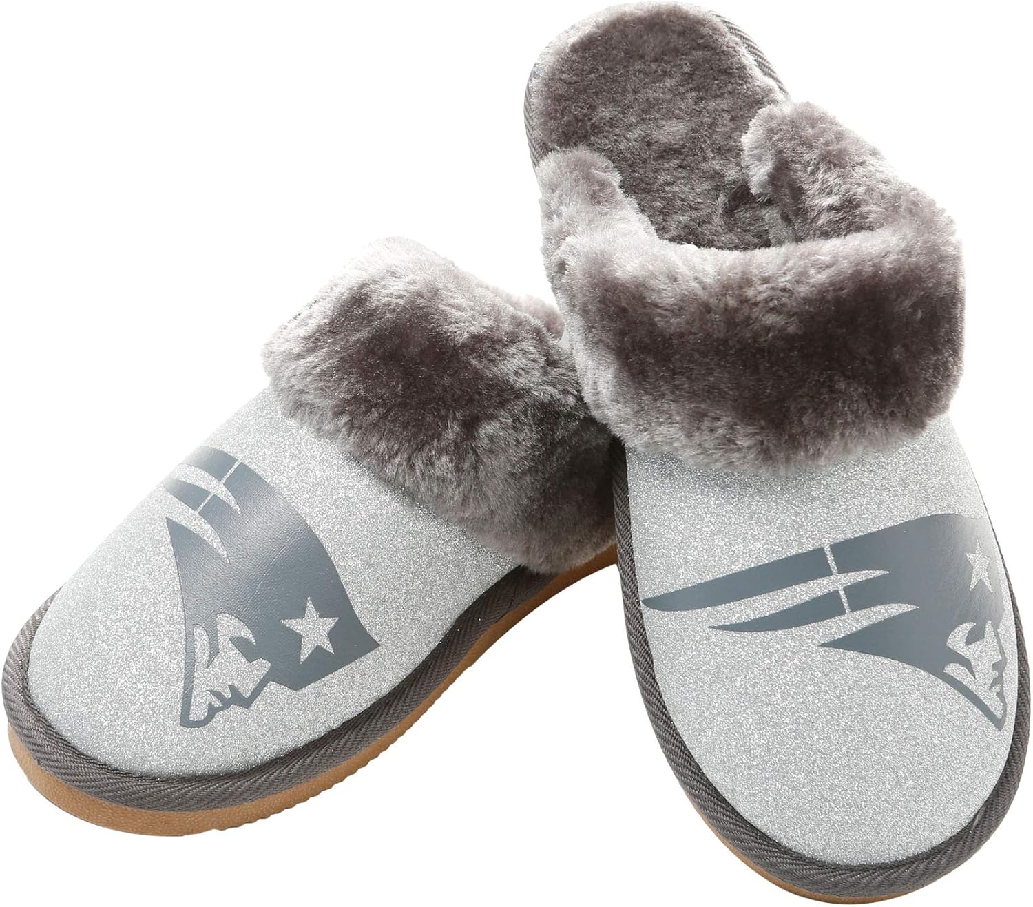 FOCO Womens NFL Team Logo Glitter Open Back Moccasin Review