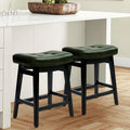 Counter Height Bar Stools Set of 2 - Comfortable Saddle Seats
