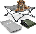 Elevated Dog Bed Kit Small - Portable Cooling Travel Cot with Bonus