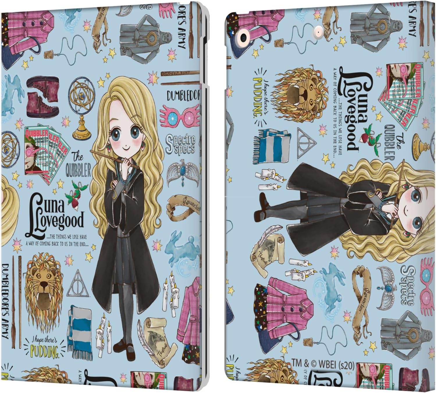 Harry Potter Luna Pattern Leather Wallet Case for iPad 10.2