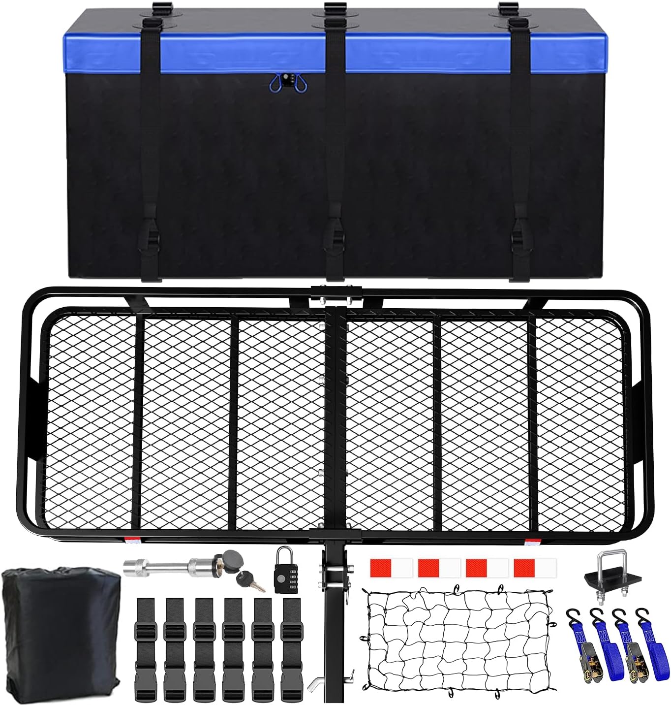 FORWODE 60x24x6 Hitch Cargo Carrier with 500LB Capacity