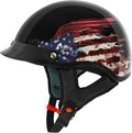 VCAN Cruiser Solid Half Face Motorcycle Helmet - Comfortable DOT Half