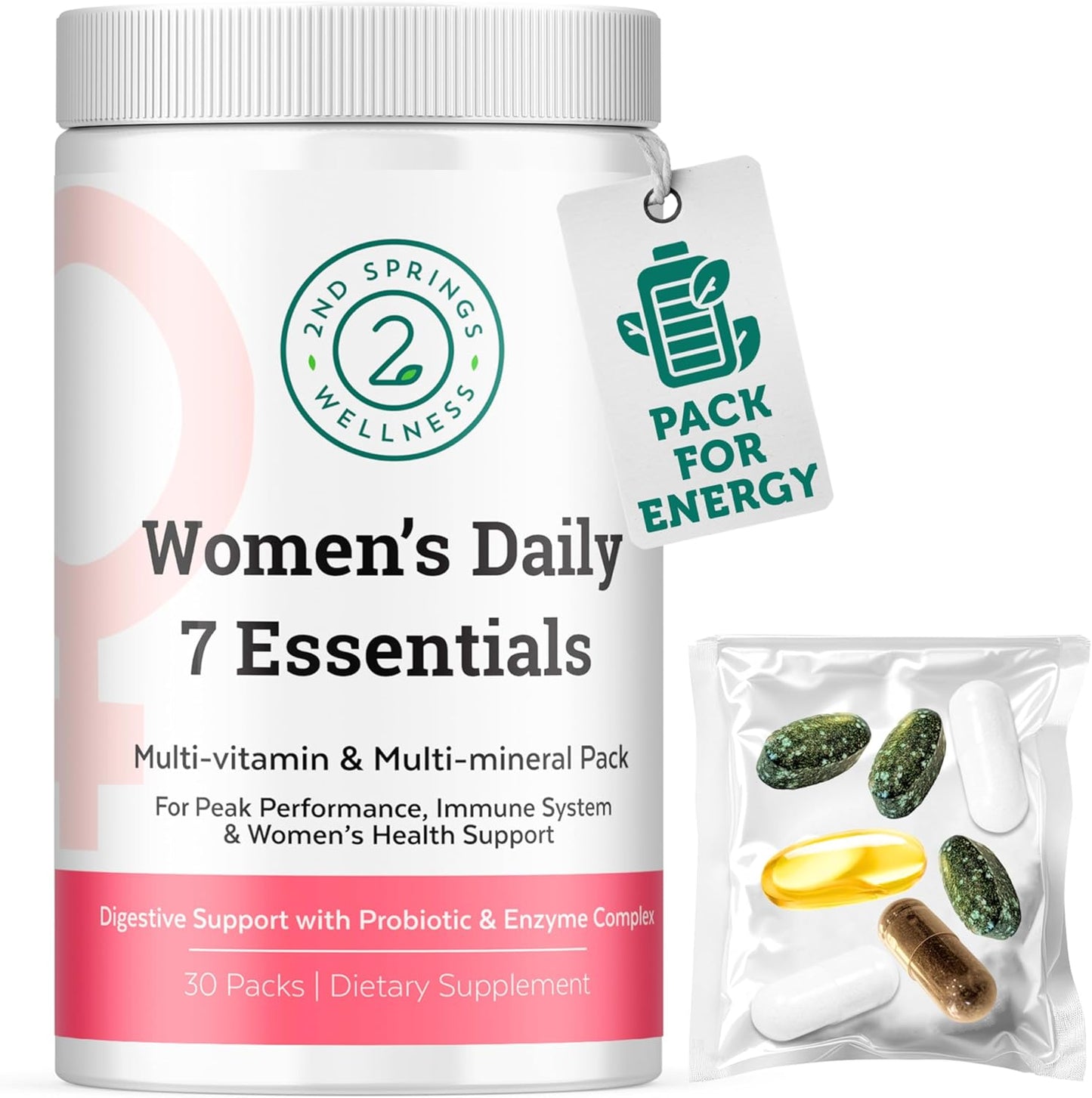 Daily 7 Essentials Women's Vitamin Pack for Complete Health