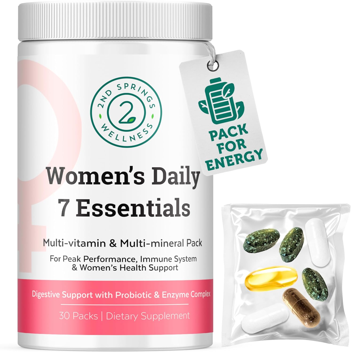 Daily 7 Essentials Women's Vitamin Pack for Complete Health