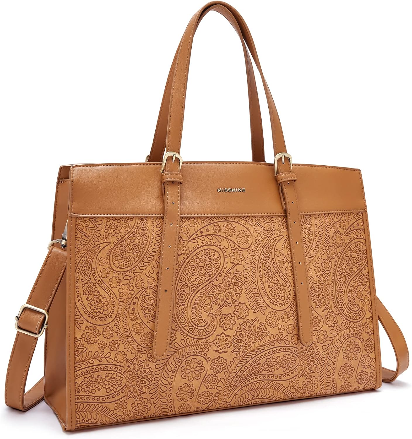 Missnine Laptop Tote Bag for Women - Stylish 15.6 Inch Briefcase