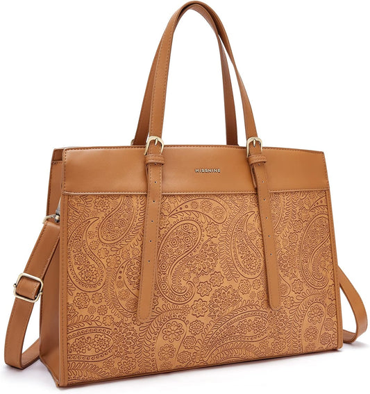 Missnine Laptop Tote Bag for Women - Stylish 15.6 Inch Briefcase