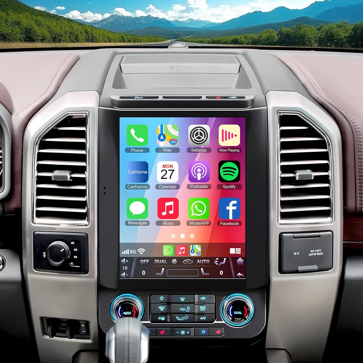 Android 13 Car Stereo for Ford F150 with 12.1 Inch Touch Screen