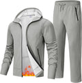 Rdruko Men's Fleece Track Sweat Suit 2 Piece Set - Warm Winter Jogger