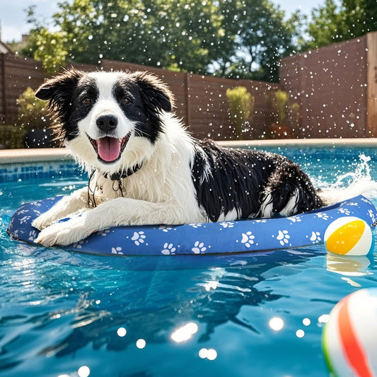 Inflatable Dog Float for Small Dogs Up to 60 Lbs, Blue