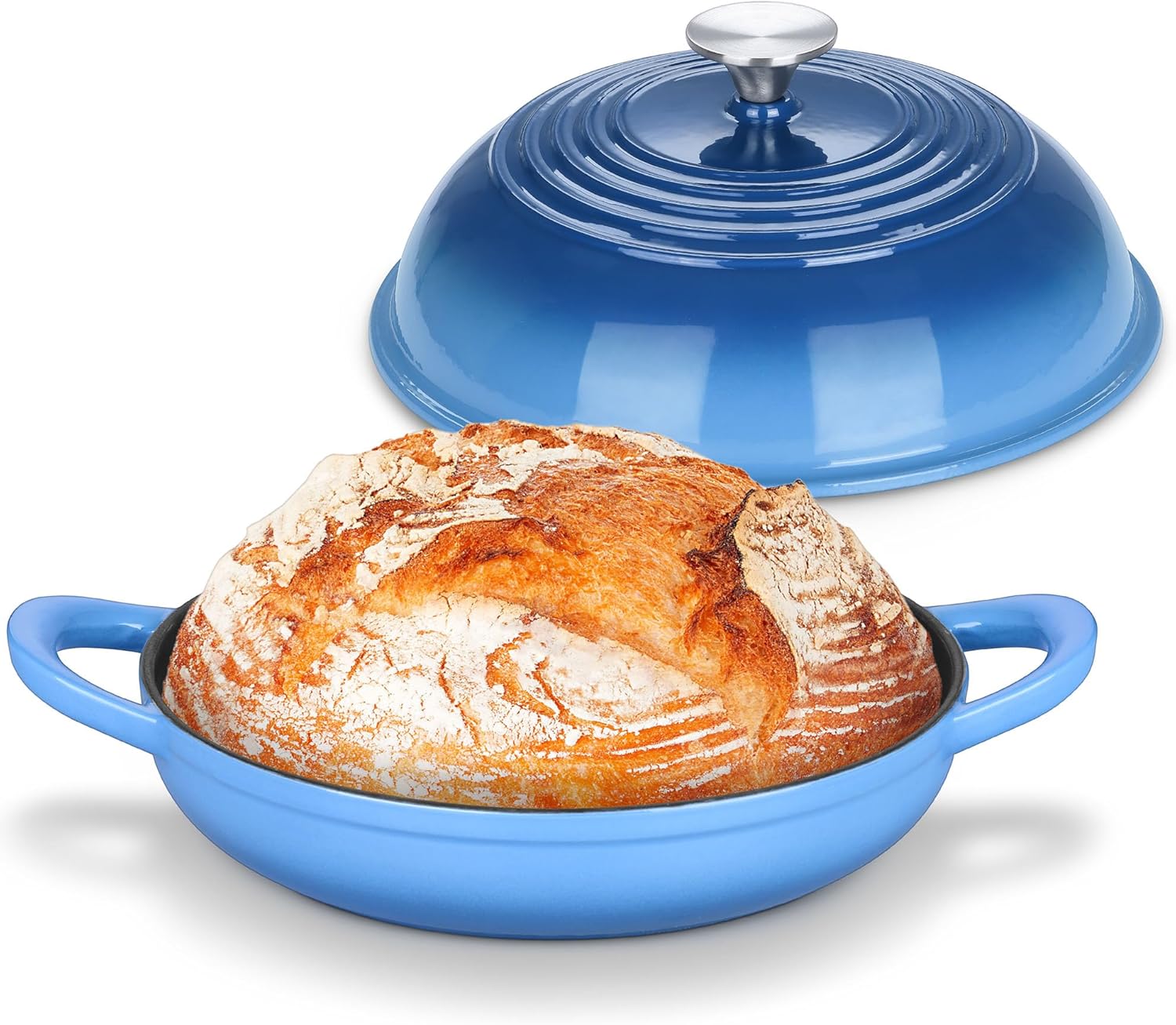 Bread Dutch Oven for Sourdough Baking, 5.5 QT Enameled Pot