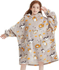 Wearable Blanket Hoodie for Kids Oversized Sherpa - Cozy Winter Wear