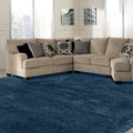 Area Rug 7x10 Living Room Navy Blue Shag Rug - Soft Plush 7x10