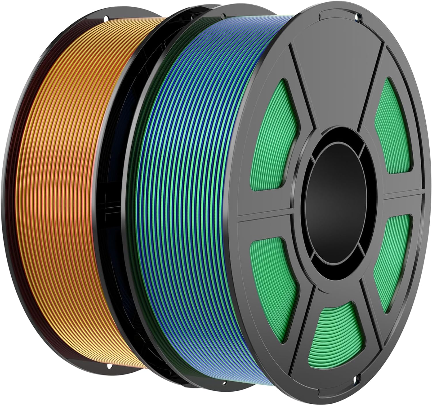 Dual Color Silk PLA Filament Bundle for 3D Printers - 2kg